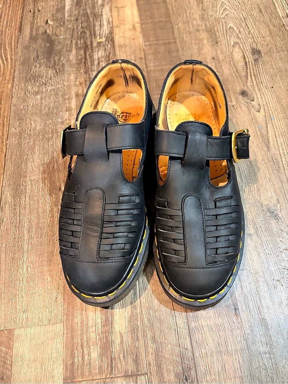 Dr. Martens 8064 T-Bar Mary Jane Shoes Black Men’s UK 5 Unisex Vintage